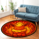 Flareon Stained Glass Round Rug