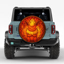 Flareon Pokemon Stained Glass Jeep Car Spare Tire Cover