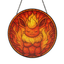 Flareon Pokemon Stained Glass Suncatcher