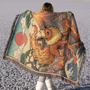 Flareon Pokemon Japan Style Woven Throw Blanket