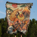 Flareon Pokemon Japan Style Woven Throw Blanket