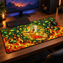 Flareon x Leafeon Glass Pokemon Stained Glass Desk Mat