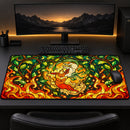 Flareon x Leafeon Glass Pokemon Stained Glass Desk Mat