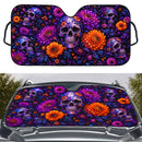 Floral Skull Custom Car Windshield Sunshades