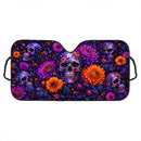 Floral Skull Custom Car Windshield Sunshades
