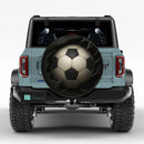 Football Surrounded By Jagged Jeep Car Spare Tire Cover