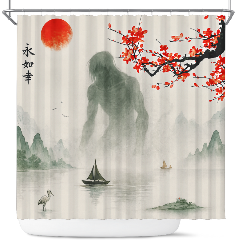 Eren In Attack on Titan Japan AOT Shower Curtain