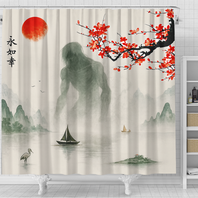 Eren In Attack on Titan Japan AOT Shower Curtain