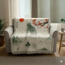 Founding Titan In Attack on Titan Japan Landscape Woven Throw Blanket