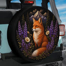 Fox In Floral Car Spare Tire Cover