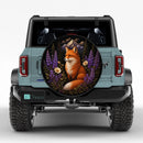 Fox In Floral Car Spare Tire Cover