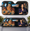 Franky And Nico Robin From Anime One Piece Car Auto Sunshades