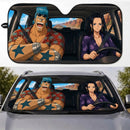 Franky And Nico Robin From Anime One Piece Custom Car Windshield Sunshades