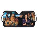 Franky And Nico Robin From Anime One Piece Custom Car Windshield Sunshades