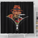 Freddy Krueger Horro Zipper Shower Curtain