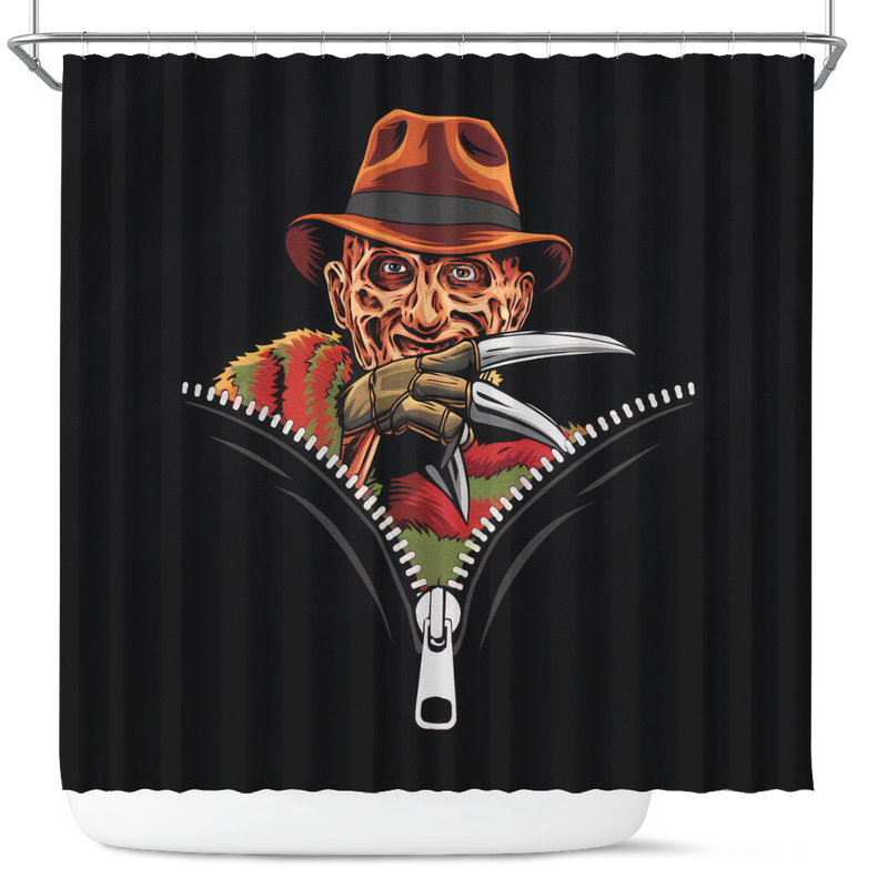 Freddy Krueger Horro Zipper Shower Curtain