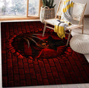 Freddy Krueger Horror Movie Break Wall Rectangular Area Rug