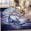 Frieren Moon Anime Rectangular Area Rug