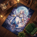 Frieren Moon Anime Rectangular Area Rug