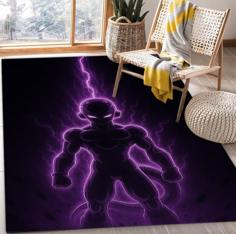 Black Frieza Dragon Ball Light Carpet Rug Home Room Decor