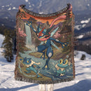 Froakie Frogadier Greninja Pokemon Woven Throw Blanket