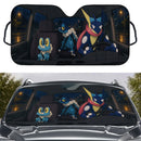 Froakie x Frogadier x Greninja Pokemon Car Auto Sunshades
