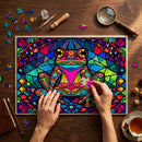 Frog Stained Glass Jigsaw Puzzle