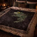 Frog Inktober Woven Throw Blanket