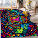 Frog Stained Glass Rectangular Area Rug