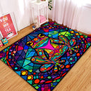 Frog Stained Glass Rectangular Area Rug