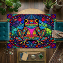 Frog Stained Glass Rectangular Area Rug