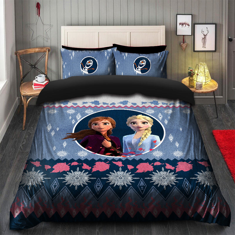 Frozen Elsa Anna Christmas Bedding Set Duvet Cover And 2 Pillowcases Nearkii