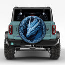 Frozen Ice Dragon Custom Jeep Wheel Cover With Camera Hole