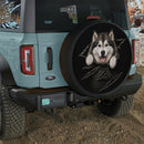 Funny Alaska Dog Tearing Car Spare Tire Cover