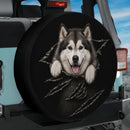 Funny Alaska Dog Tearing Car Spare Tire Cover