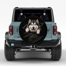 Funny Alaska Dog Tearing Car Spare Tire Cover