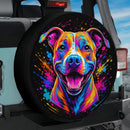 Funny Bull Dog Colorfull Car Spare Tire Cover