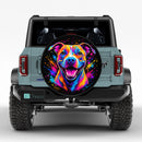 Funny Bull Dog Colorfull Car Spare Tire Cover