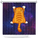 Funny Cat In Galaxy Shower Curtain