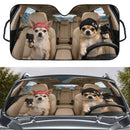 Funny Chihuahua Gangster Dog Car Auto Sunshades
