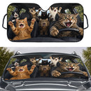 Funny Crazy Cat Car Auto Sunshades