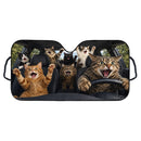 Funny Crazy Cat Car Auto Sunshades