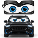 Funny Cute Eyes Black Custom Car Windshield Sunshades