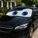 Funny Eyes Black Custom Car Windshield Sunshades