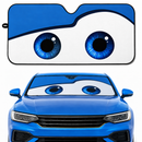 Funny Eyes Blue Custom Car Windshield Sunshades