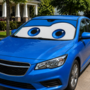 Funny Eyes Blue Custom Car Windshield Sunshades