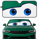 Funny Eyes  Dark Green Custom Car Windshield Sunshades