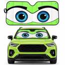 Funny Cute Eyes Green Custom Car Windshield Sunshades