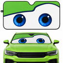 Funny Eyes Green Custom Car Windshield Sunshades