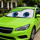 Funny Eyes Green Custom Car Windshield Sunshades
